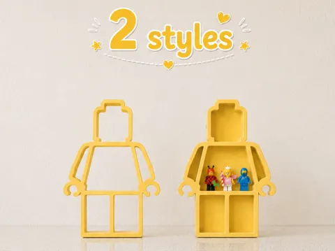 Estante o repisa: Minifigure Building Brick Figure Shelf | Display — referencia de MakerWorld