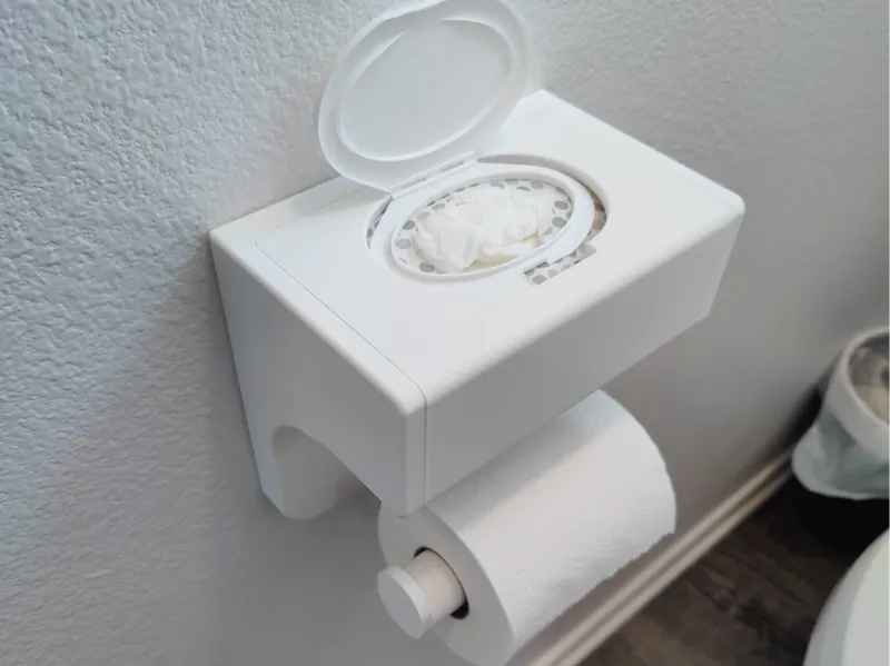 Toilet Paper and Flushable Wipes Holder