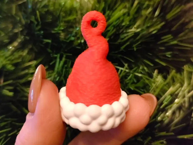 mini Santa hat ornament