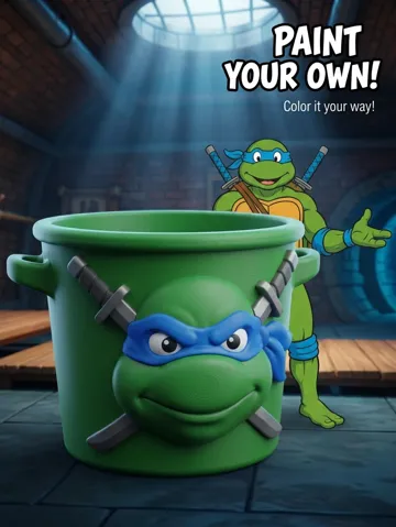 Letrero o emblema decorativo: Leonardo – TMNT Paint Your Own Bucket — vista de referencia 2