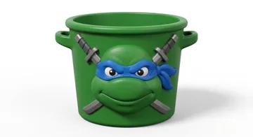 Letrero o emblema decorativo: Leonardo – TMNT Paint Your Own Bucket — vista de referencia 4