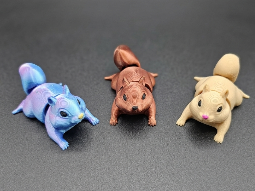 Squirrel - mini flexi and keychain
