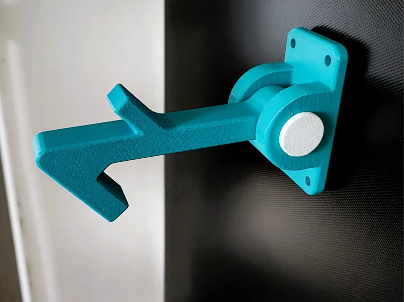 Magnetic flip door stop (PETG, Screw Mount)