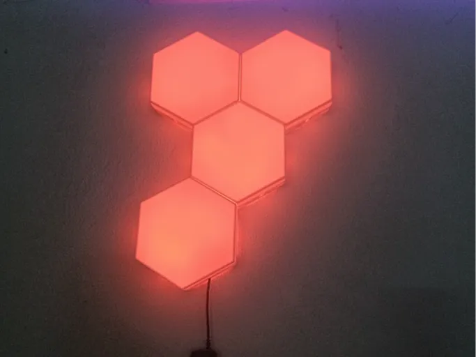 Simple Hexagon wall light feature