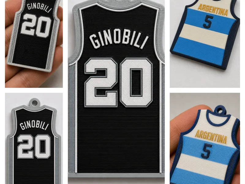 Camiseta Ginobili Argentina Spurs llavero abrelata