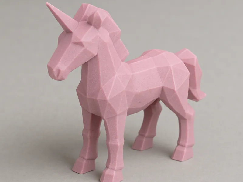 Low Polly Unicorn Figurine