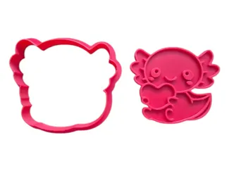 Axolotl Cookie Cutter Stamp Embosser
