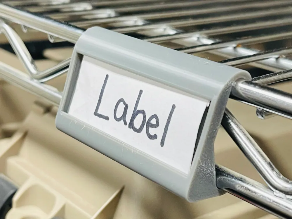 Clip on wire rack label - Free 3D Print Model - MakerWorld