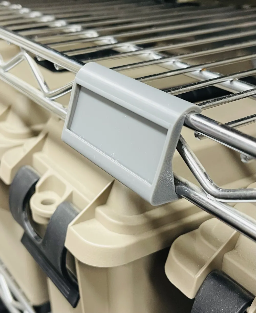 Clip on wire rack label by Andrew Brown MakerWorld: Download Free 3D Models