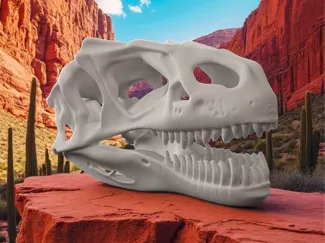 Dinosaur Fossil - Allosaurus Skull Display