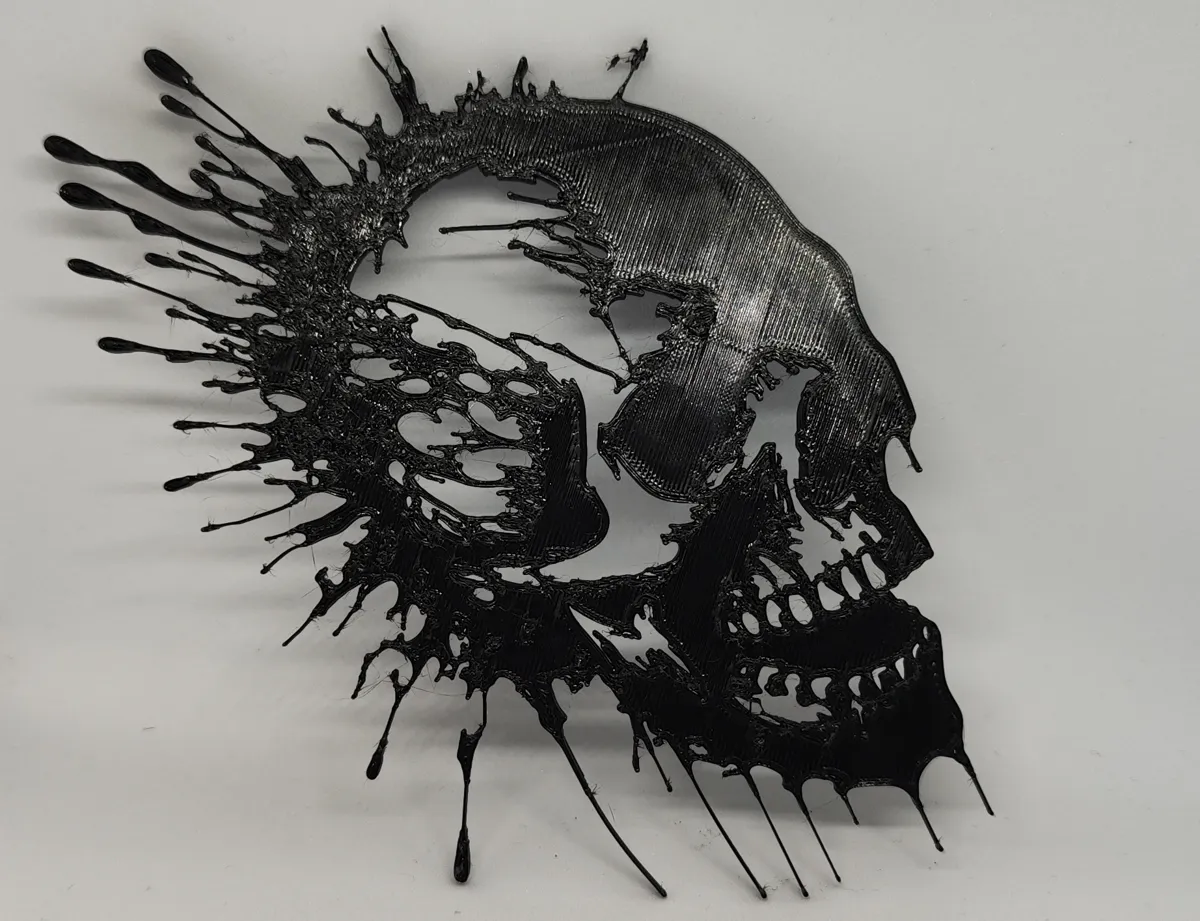 Crâne éclaboussure, déco murale 3D