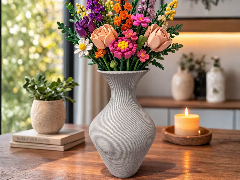Funky Vase for Brick Flowers