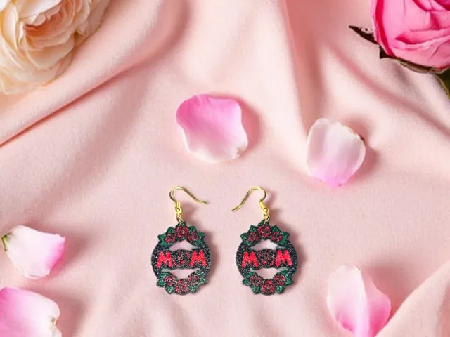Mother's day roses earrings