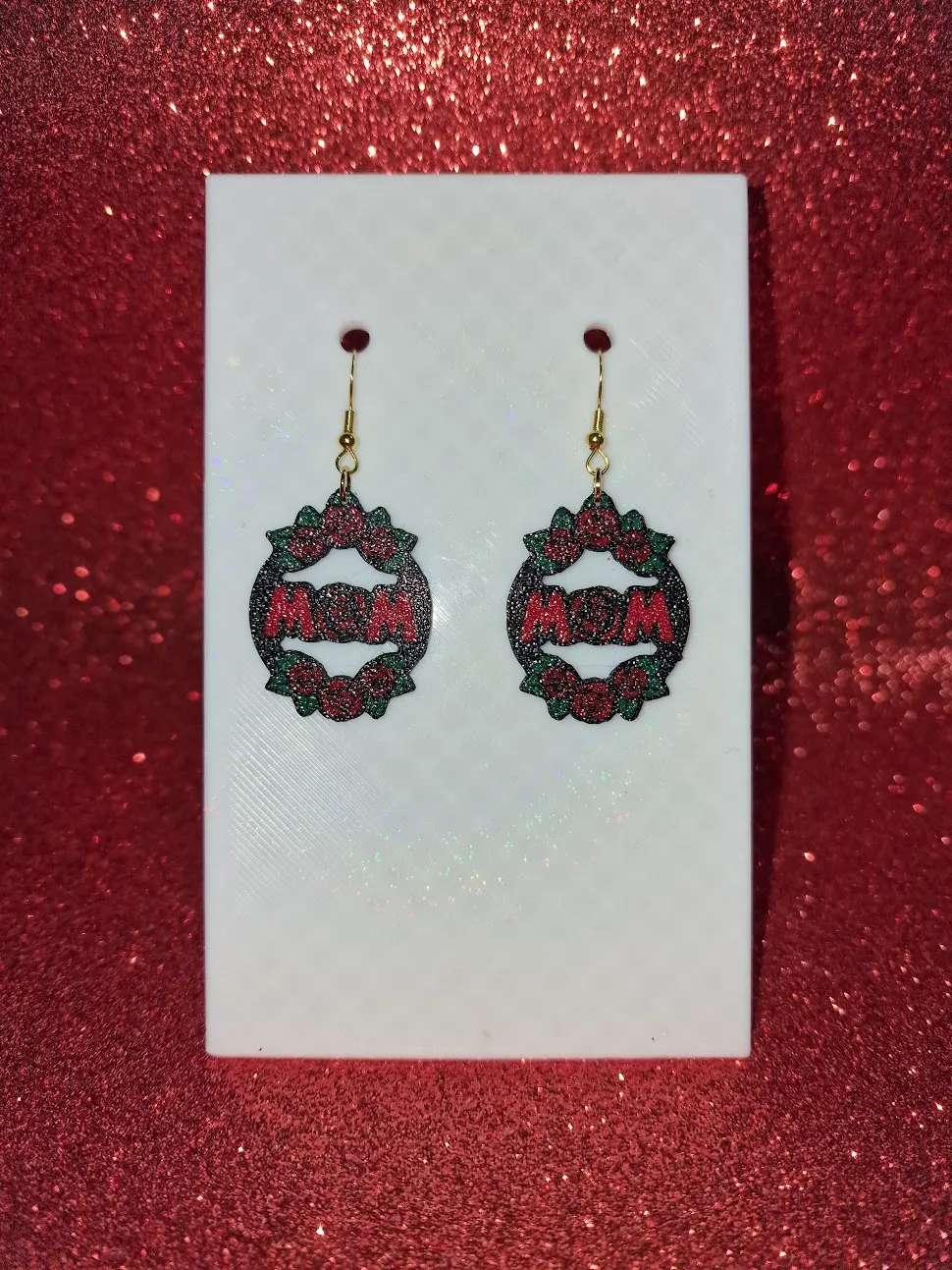 Mother's day roses earrings view 2
