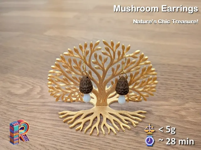 Morel Mushroom Earrings – Nature’s Chic Treasure