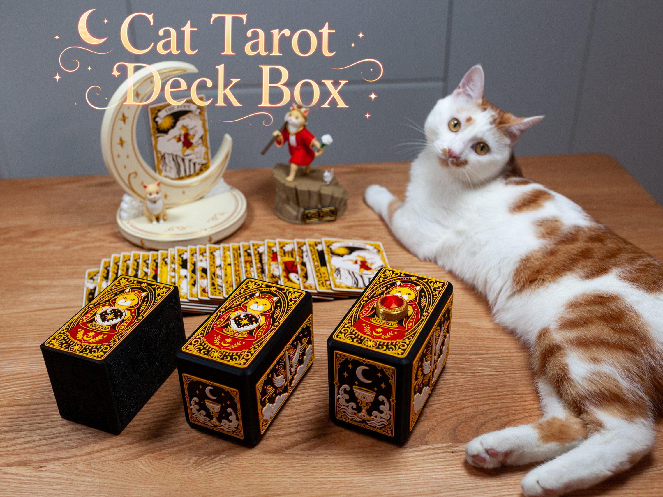 Miniatura 2 do modelo 3D Cat Tarot Deck Box