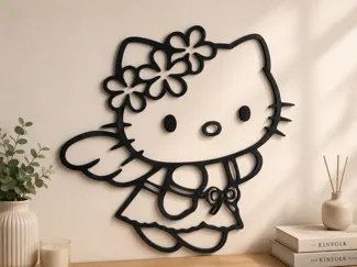 HelloKitty Wandbild /Deko /Türschild /Fensterbild