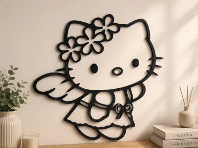 Hello Kitty Wall Art / Decoration / Door Sign / Window Picture