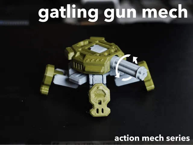 Gatling Gun Mech - Model Kit