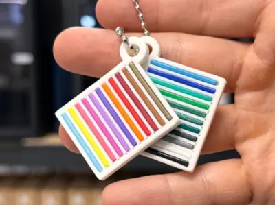 Filament color sample display card