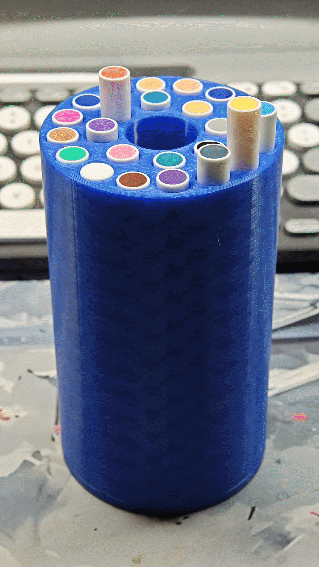 24色马克笔旋转笔筒旋转升起