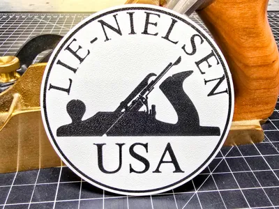 Lie-Nielsen Hand Plane Coaster Sign Maine Handmade