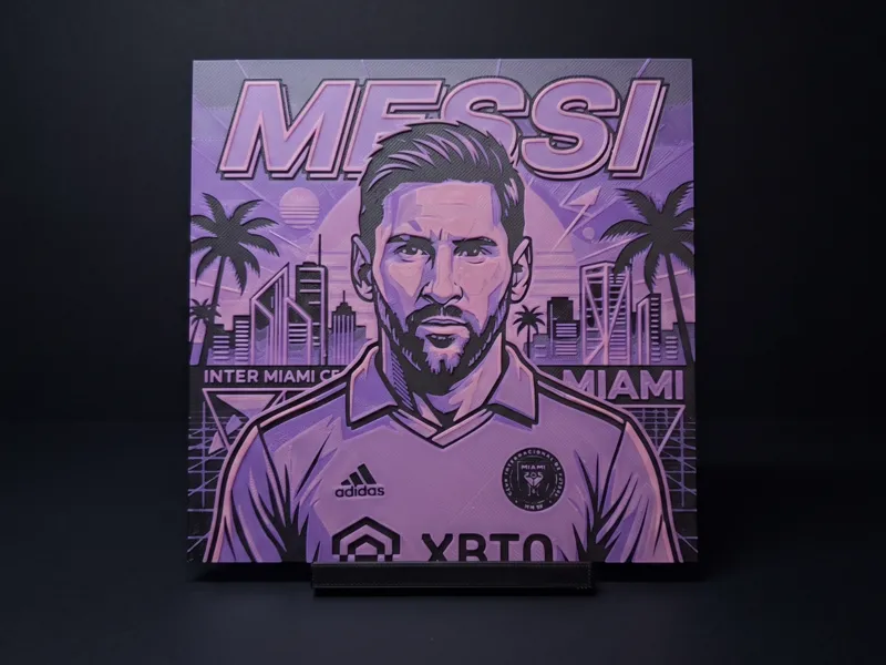Miami Messi - 3 Colour Wall Art