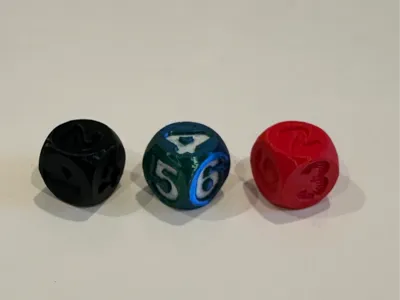 Die D6 six sided single or multicolor dice