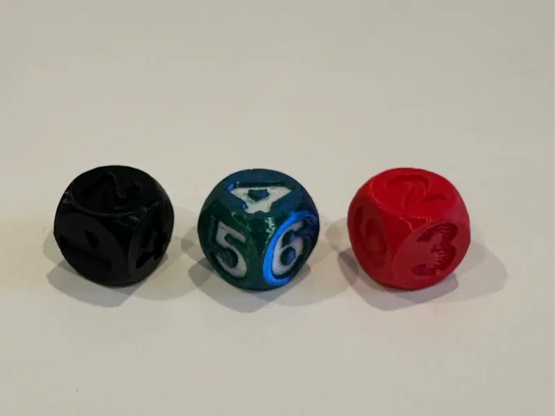 Die D6 six sided single or multicolor dice