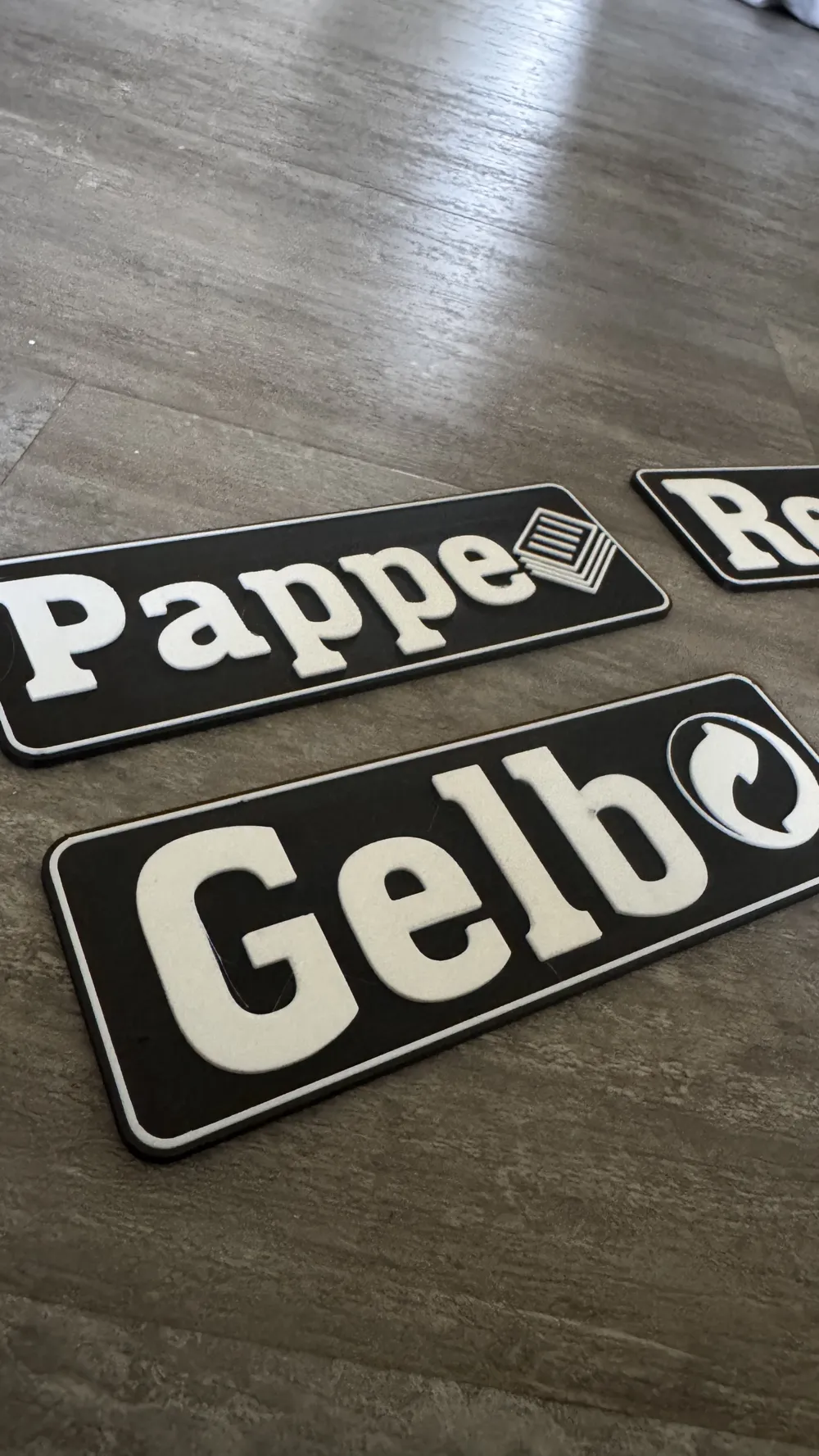 Waste Separation Signs – Cardboard, Residual, Yellow, Organic - Free 3D ...