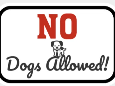 No Dogs Allowed Sign