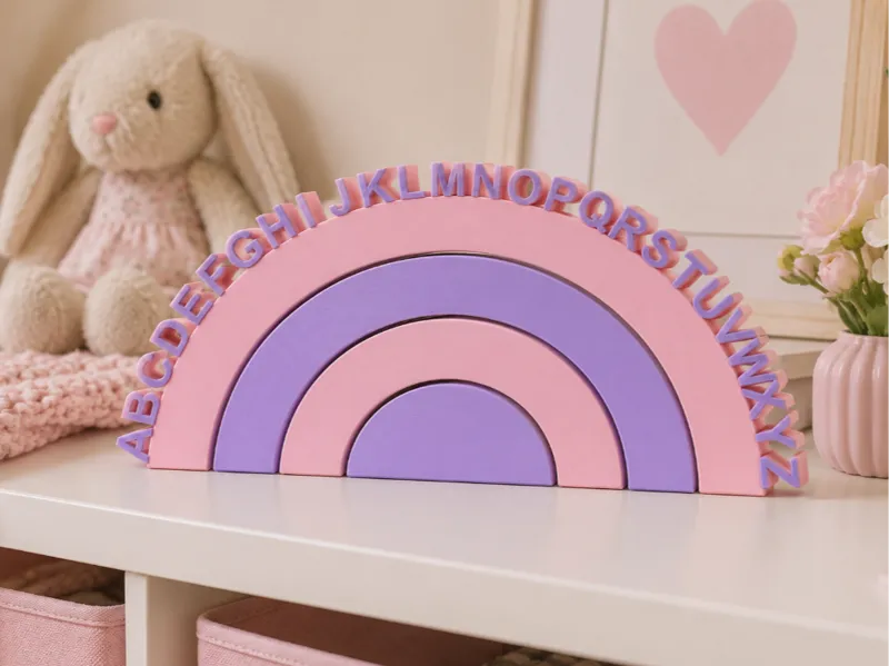 Alphabet Rainbow Stacking Toy Arch