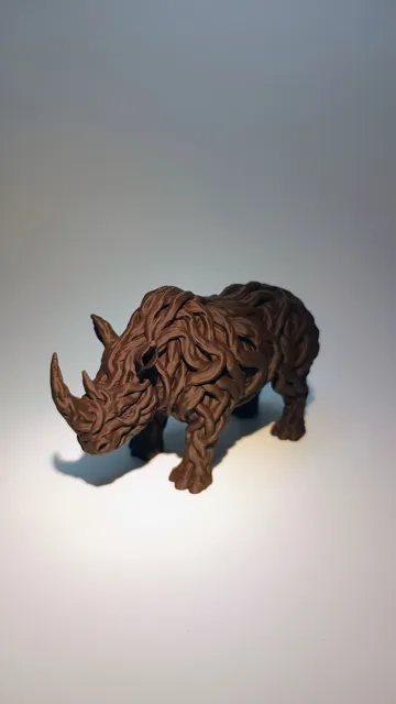 Modelo para impresión 3D: Wurzelnashorn "Hornstamm" aus verflochtenem Holz — vista de referencia 3