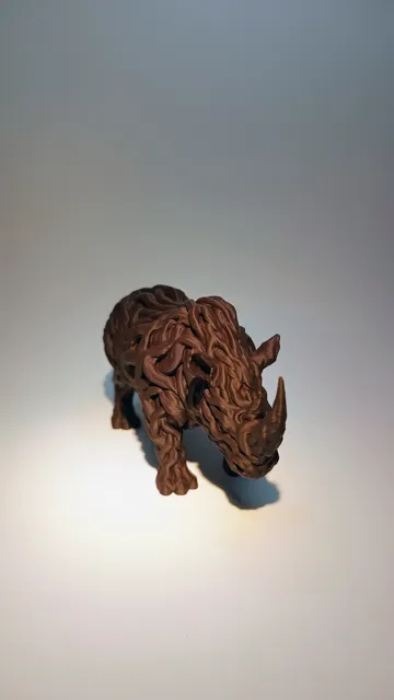 Modelo para impresión 3D: Wurzelnashorn "Hornstamm" aus verflochtenem Holz — vista de referencia 4