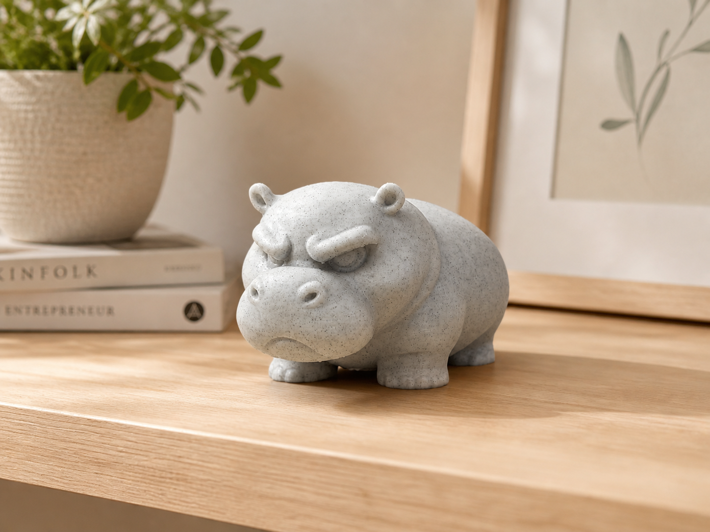 Angry hippo decor