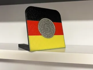 Münzhalter 5 Deutsche Mark Silber Münze 