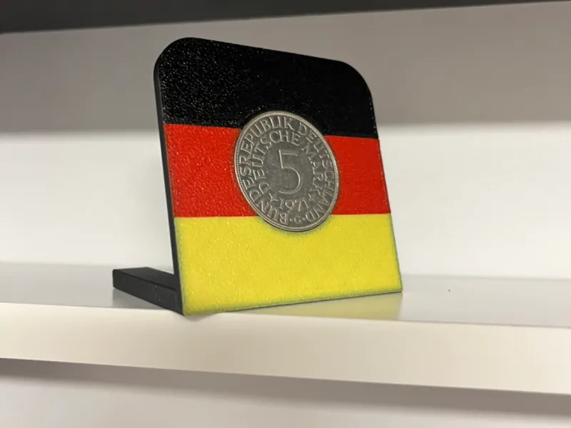 Münzhalter 5 Deutsche Mark Silber Münze 