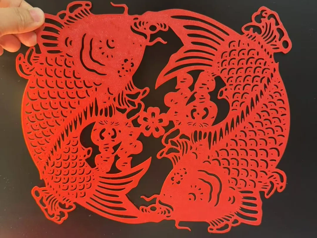 Paper Cut Window Year of Surplus New Year's Paper-cut Window Decoration by Callie ...