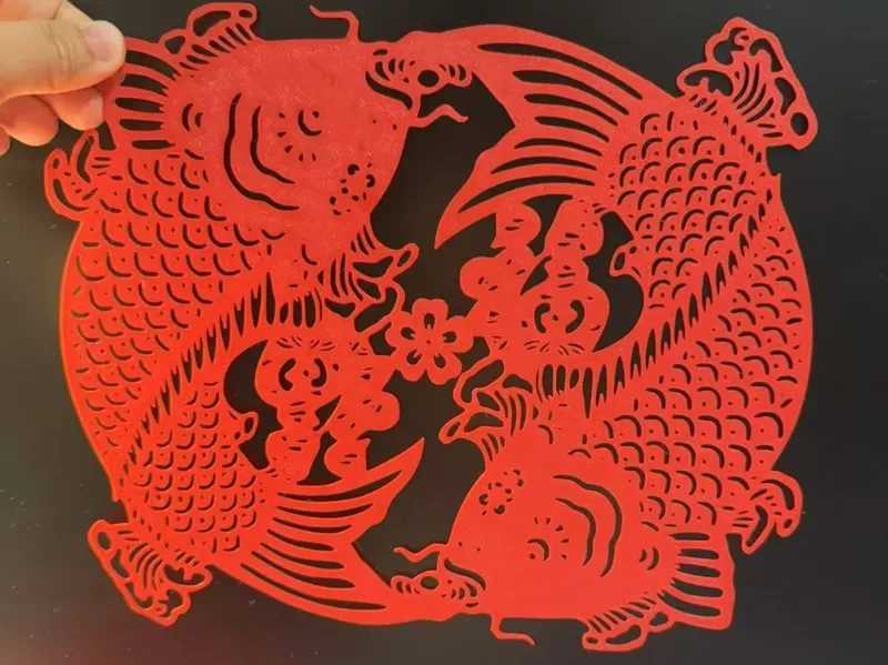 年年有余新年剪纸窗花