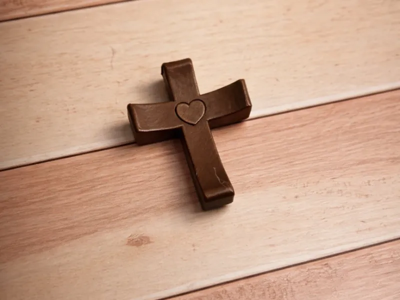 Worry Fidget Cross with heart