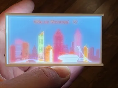 Montreal Skyline lithophane 