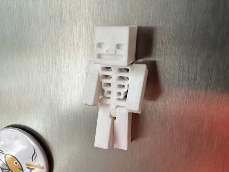 Fridge Magnet - Minecraft Mini Skeleton Adjustable