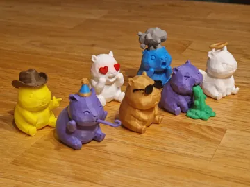 Accesorio para impresora 3D: Cute Capybara Low-Poly Emoji - Collection 2 (AMS) — vista de referencia 4