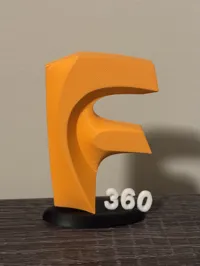 Flush on back of logo