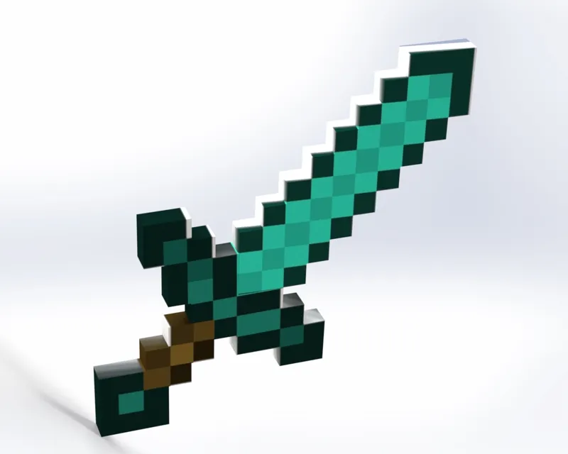Collapsible sword from the minecraft game