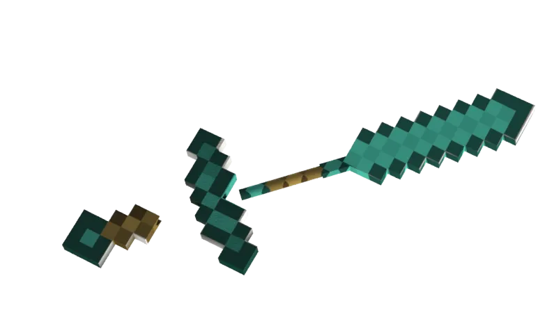 Collapsible sword from the minecraft game - Free 3D Print Model ...