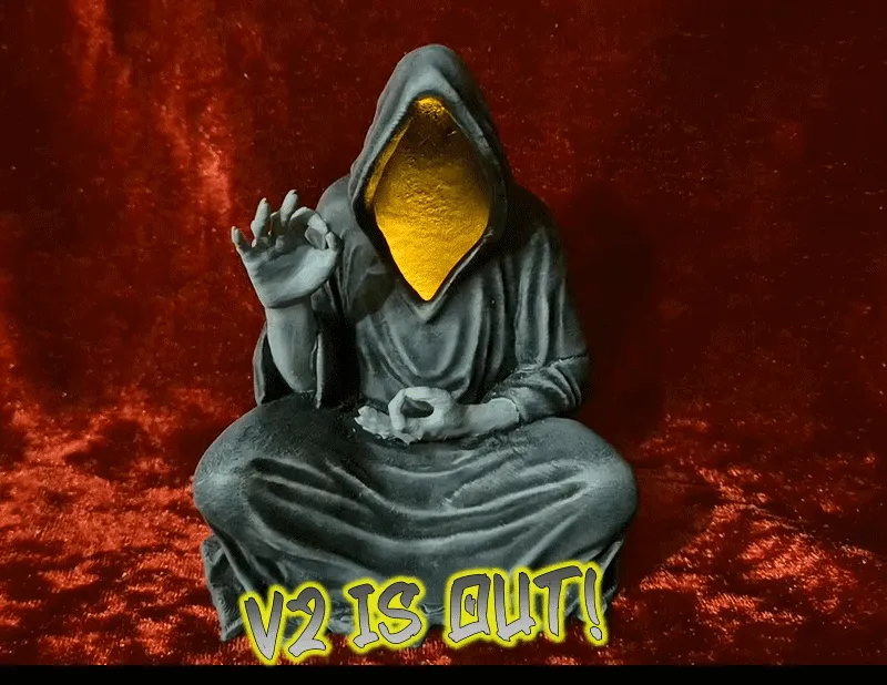 Meditating Reaper LED Candle Holder [V2 IS OUT] view 2