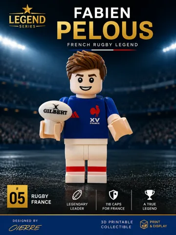 Figura decorativa: Fabien Pelous – French Rugby Legend — vista de referencia 2