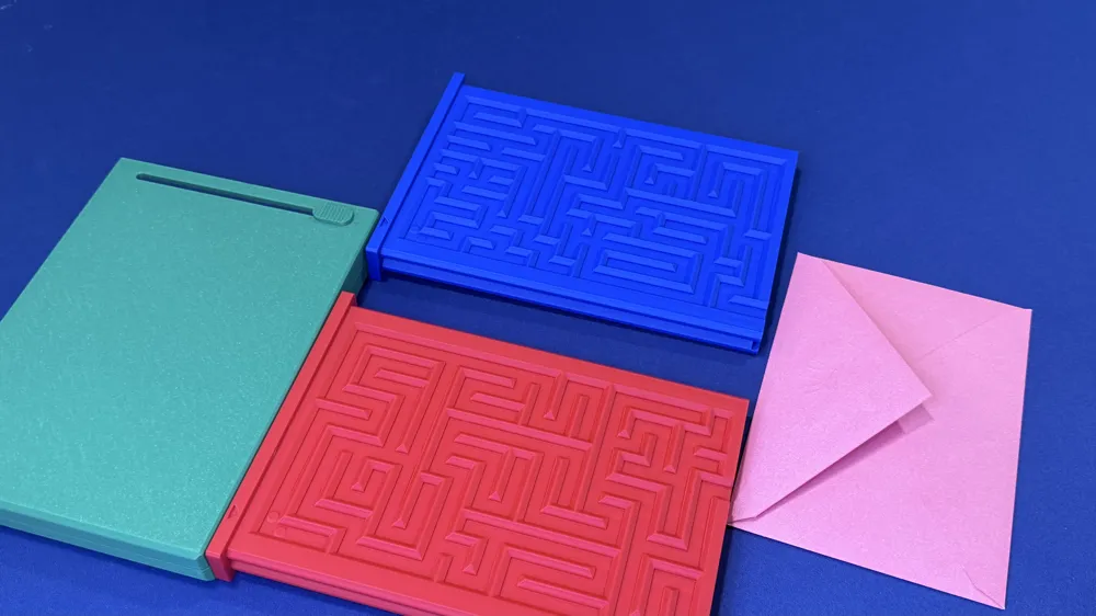 Puzzle Card Vault – Dual-Sided Maze Gift Box - Free 3D Print Model ...