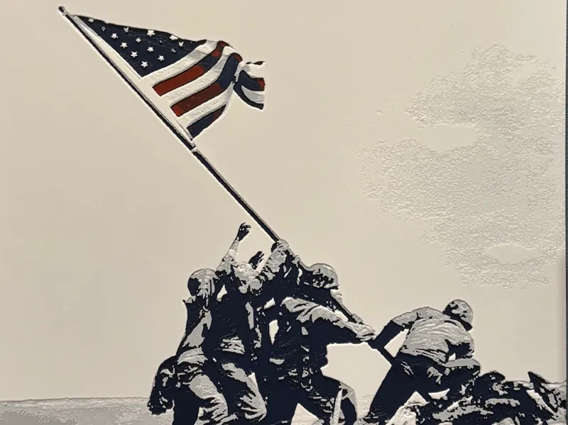 Iwo Jima Colored Flag